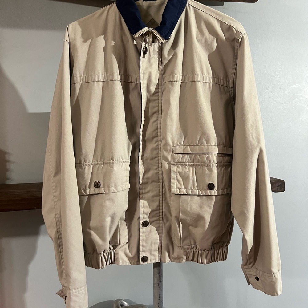 Vintage original Windbreaker Jacket with Navy Collar